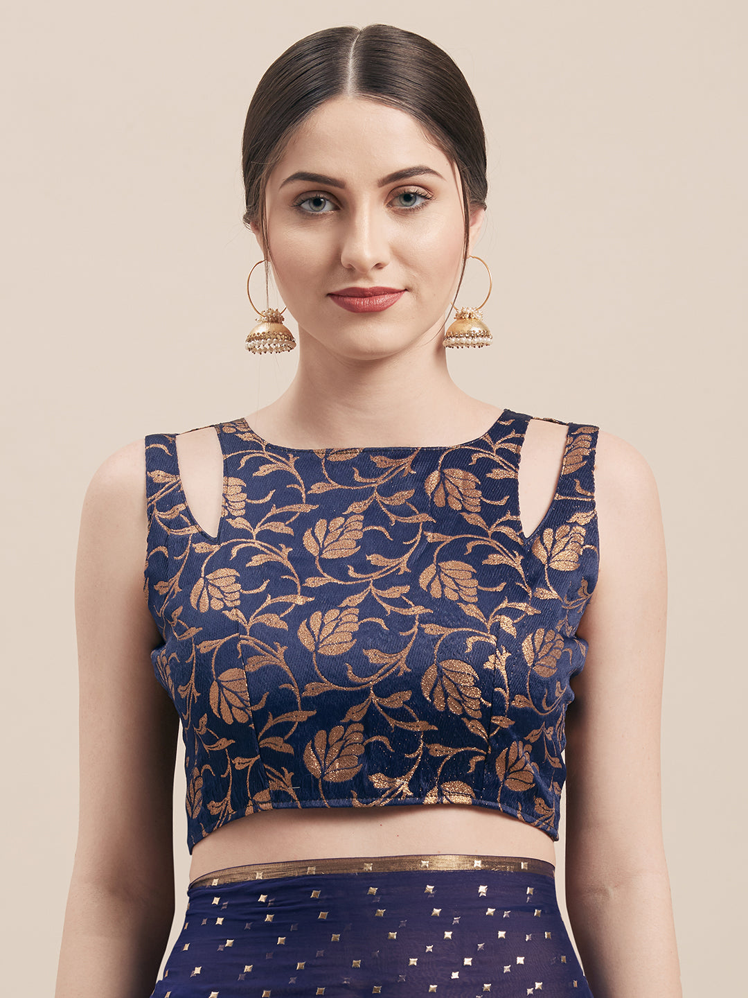 Embellished Bollywood Georgette Saree  (Blue)